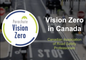 Screenshot of Vision Zero in Canada webinar